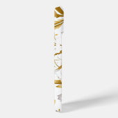 白い背景に金ゴールドフローラ分岐を咲かせる Case-Mate iPhoneケース (裏面 / 右)