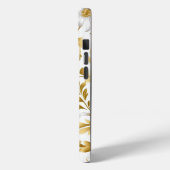 白い背景に金ゴールドフローラ分岐を咲かせる Case-Mate iPhoneケース (裏面 / 左)