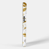 白い背景に金ゴールドフローラ分岐を咲かせる Case-Mate iPhoneケース (裏面 / 右)