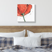 白い背景に閉じた花 キャンバスプリント (インサイチュ (寝室))