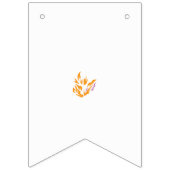 白い背景に離れ花をつける黄色い花 バンティングフラッグ (第2の旗)