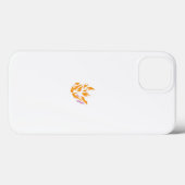 白い背景に離れ花をつける黄色い花 Case-Mate iPhoneケース (裏面 (横))