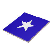 白い背景に青い星 タイル (側面)