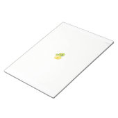 白い背景に黄色と緑の2つの花 ノートパッド (アングル)