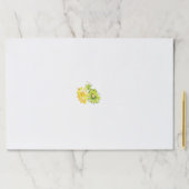 白い背景に黄色と緑の2つの花 ペーパーパッド (インサイチュ)