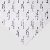 白い背景に黒い「父の幸せな日」 薄葉紙 (詳細)