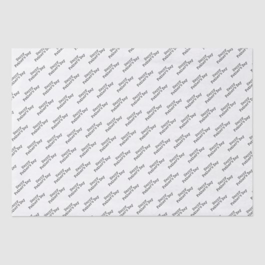 白い背景に黒い「父の幸せな日」 薄葉紙 (正面)