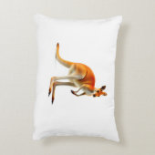 白い背景のカンガルー アクセントクッション (裏面(縦))