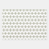 白い背景のクリスマスの雪 ラッピングペーパーシート (正面3)