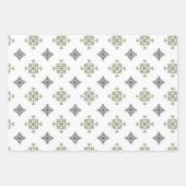 白い背景のクリスマスの雪 ラッピングペーパーシート (正面)