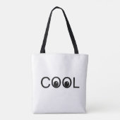 白い背景のクールなグッドバイブス トートバッグ (裏面)