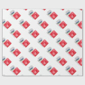 白い背景のコンドーム ラッピングペーパー (フラット)