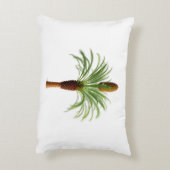 白い背景のサゴのヤシ アクセントクッション (裏面(縦))