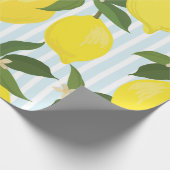 白い背景のシトラスヴィンテージパターン ラッピングペーパー (角)