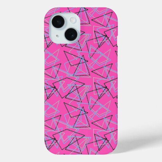 白い背景のチョークによる幾何学模様 Case-Mate iPhoneケース (裏面)