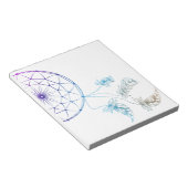 白い背景のドリームキャッチャー ノートパッド (アングル)