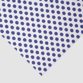 白い背景のネイビーブルーの点 薄葉紙 (詳細)