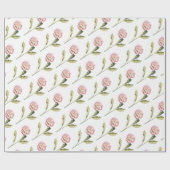 白い背景のパンジー ラッピングペーパー (フラット)