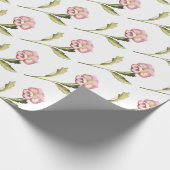 白い背景のパンジー ラッピングペーパー (角)