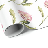 白い背景のパンジー ラッピングペーパー (ロールコーナー)