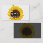 白い背景のヒマワリ 名刺 (正面/裏面)