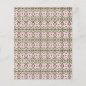 白い背景のピンクと茶色の模様 チラシ (裏面)