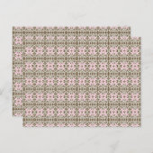 白い背景のピンクと茶色の模様 ポストカード (正面/裏面)