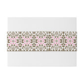 白い背景のピンクと茶色の模様 招待状ベリーバンド (裏面例)