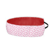 白い背景のピンクのハート アスレチックヘッドバンド (右)