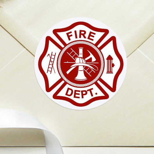 白い背景のマルチーズクロス ラウンドシール