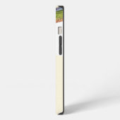白い背景のミニチュアトンボ iPhoneケース (左側面)