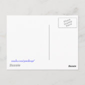 白い背景のヤシの木 ポストカード (裏面)