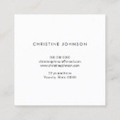 白い背景のロゴ スクエア名刺 (裏面)