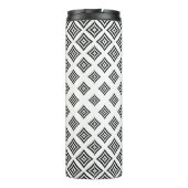 白い背景の上に黒い幾何学的な形状 タンブラー (裏面)