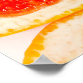 白い背景の上のグラデーション色かんきつスライス ポスター (角)