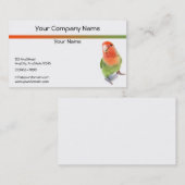 白い背景の仲の良い恋人同士 名刺 (正面/裏面)