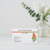 白い背景の仲の良い恋人同士 名刺 (スタンド正面)