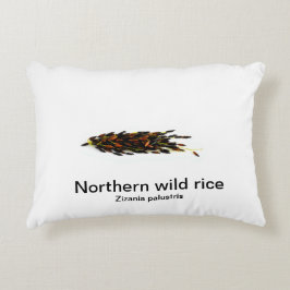 白い背景の北の野生米 アクセントクッション