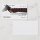 白い背景の反射のフィルムのストリップ 名刺 (正面/裏面)