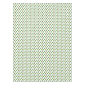 白い背景の多肉植物の翡翠の木の緑の葉 テーブルクロス (正面)