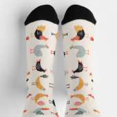 白い背景の様々な鶏 ソックス (上部)