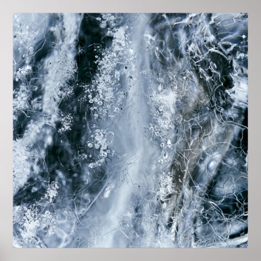 白い背景の水しぶき ポスター (正面)