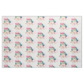 白い背景の水色マカロン ファブリック (ファットクウォーター)