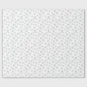 白い背景の白い3D雪片 ラッピングペーパー (フラット)