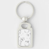 白い背景の白黒の写真 キーホルダー (正面)