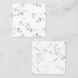 白い背景の白黒の写真 コーリングカード