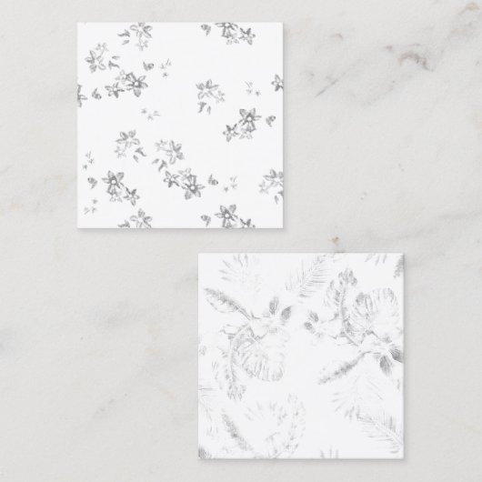 白い背景の白黒の写真 コーリングカード (正面/裏面)