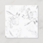 白い背景の白黒の写真 コーリングカード (裏面)