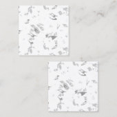 白い背景の白黒の写真 コーリングカード (正面/裏面)