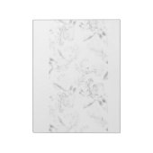 白い背景の白黒の写真 ノートパッド (回転)